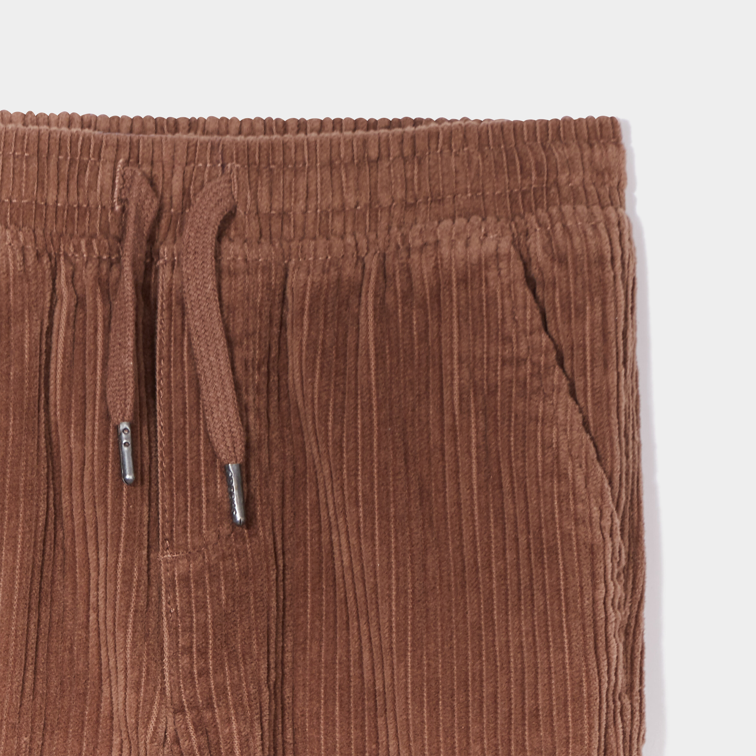 Pantalon cargo velours côtelé coton marron garçon | La Halle