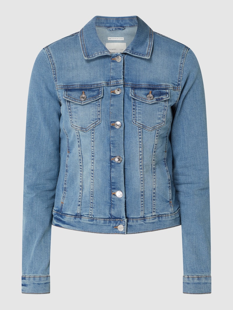 Jeansjacke im Used-Look in jeans