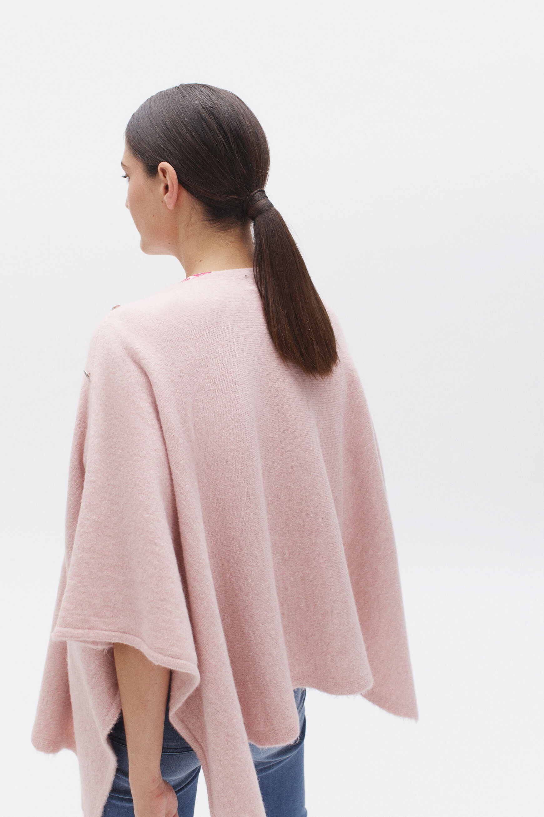 poncho lisa b rose clair femme