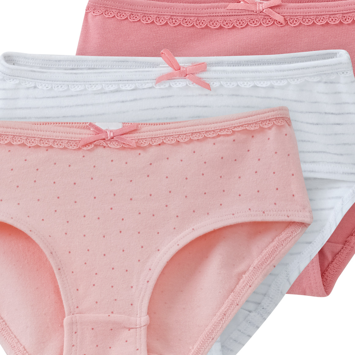 3 Mädchen Slips im Muster-Mix