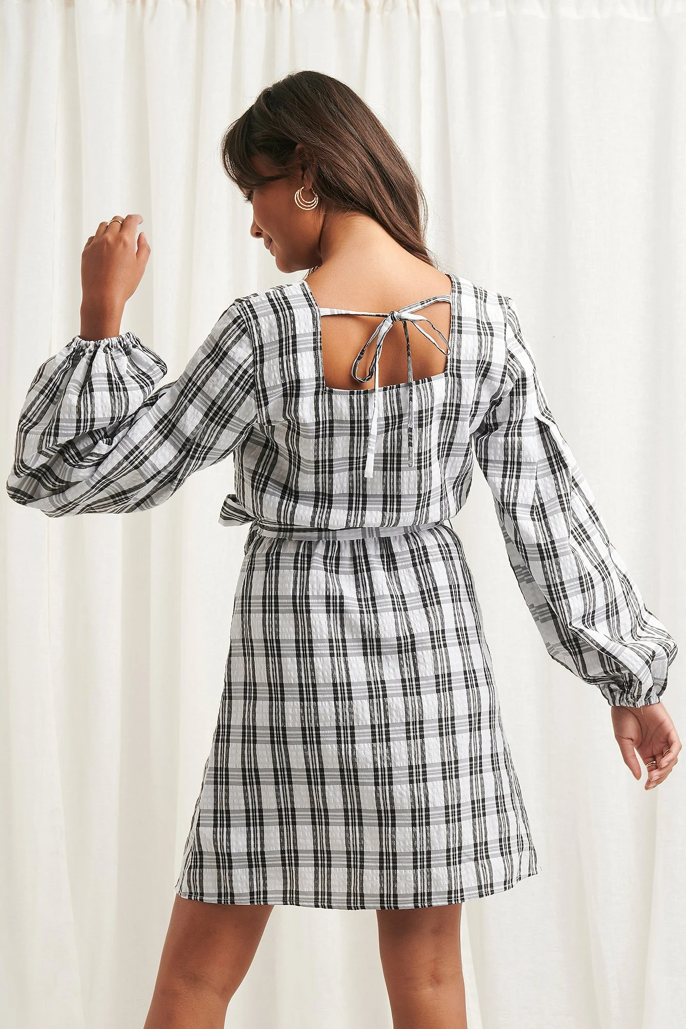 Structured Check Dress