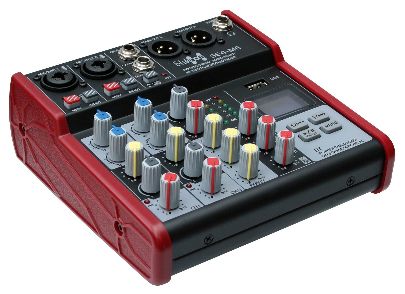 E-Lektron Mischpult SE- Live, (4-tlg), Mikrofon-/Instrument-Kanäle, Stereo-Kanal, LCD-Display