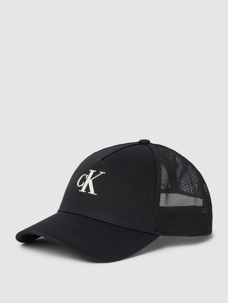 Trucker Cap mit Label-Print Modell 'ARCHIVE' in black
