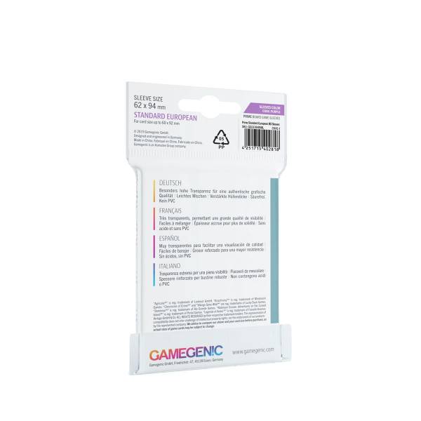 PRIME Standard Card Game Sleeves 66 x 91 mm Clear