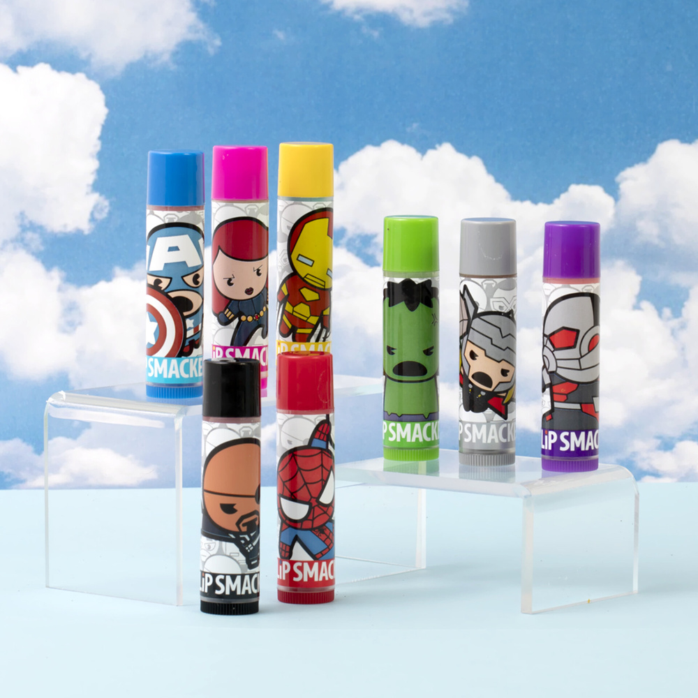 lip smacker Lip Balm Party Pack Pack de 8 baumes à lèvres des héros Marvel - assortis