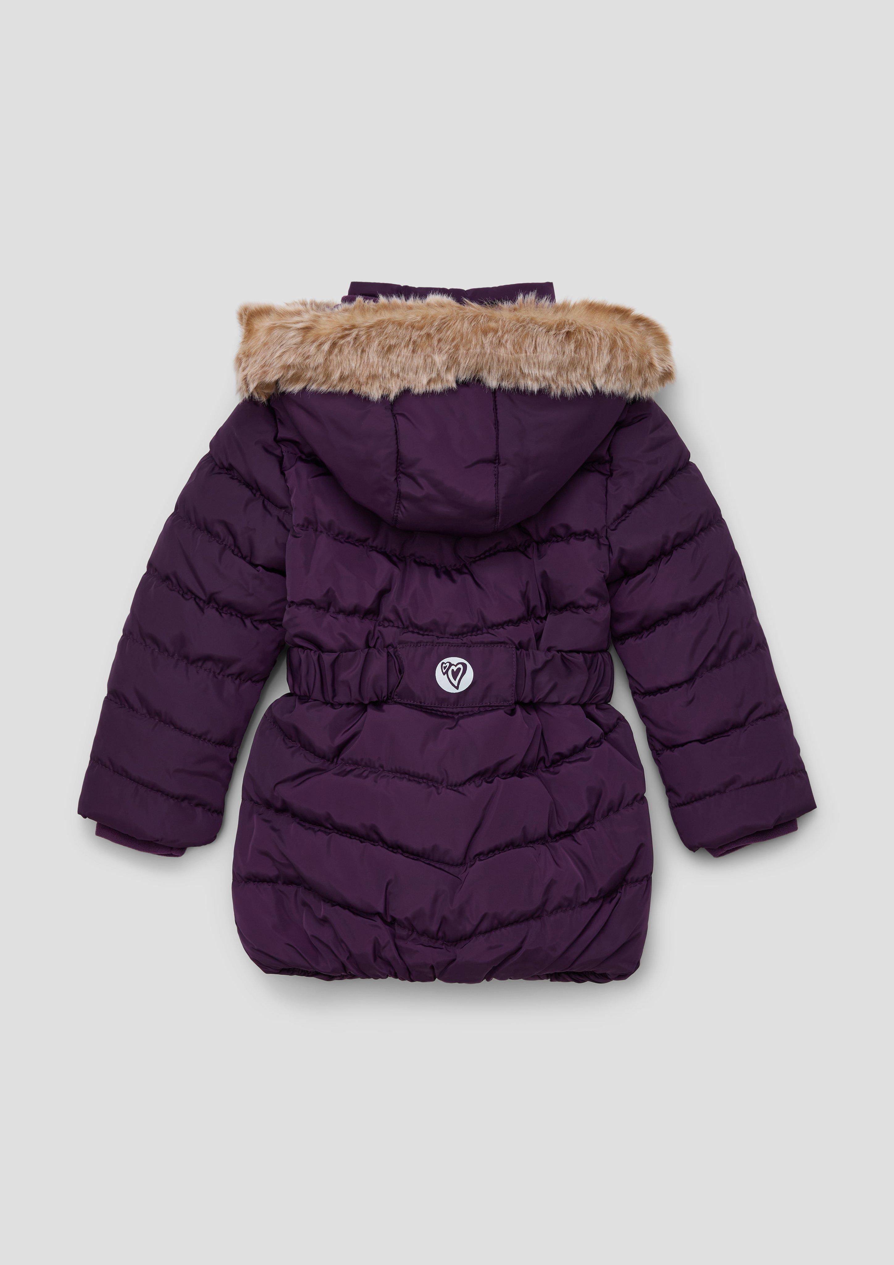 Steppjacke mit abnehmbarem Kunstfell  2132168-4836