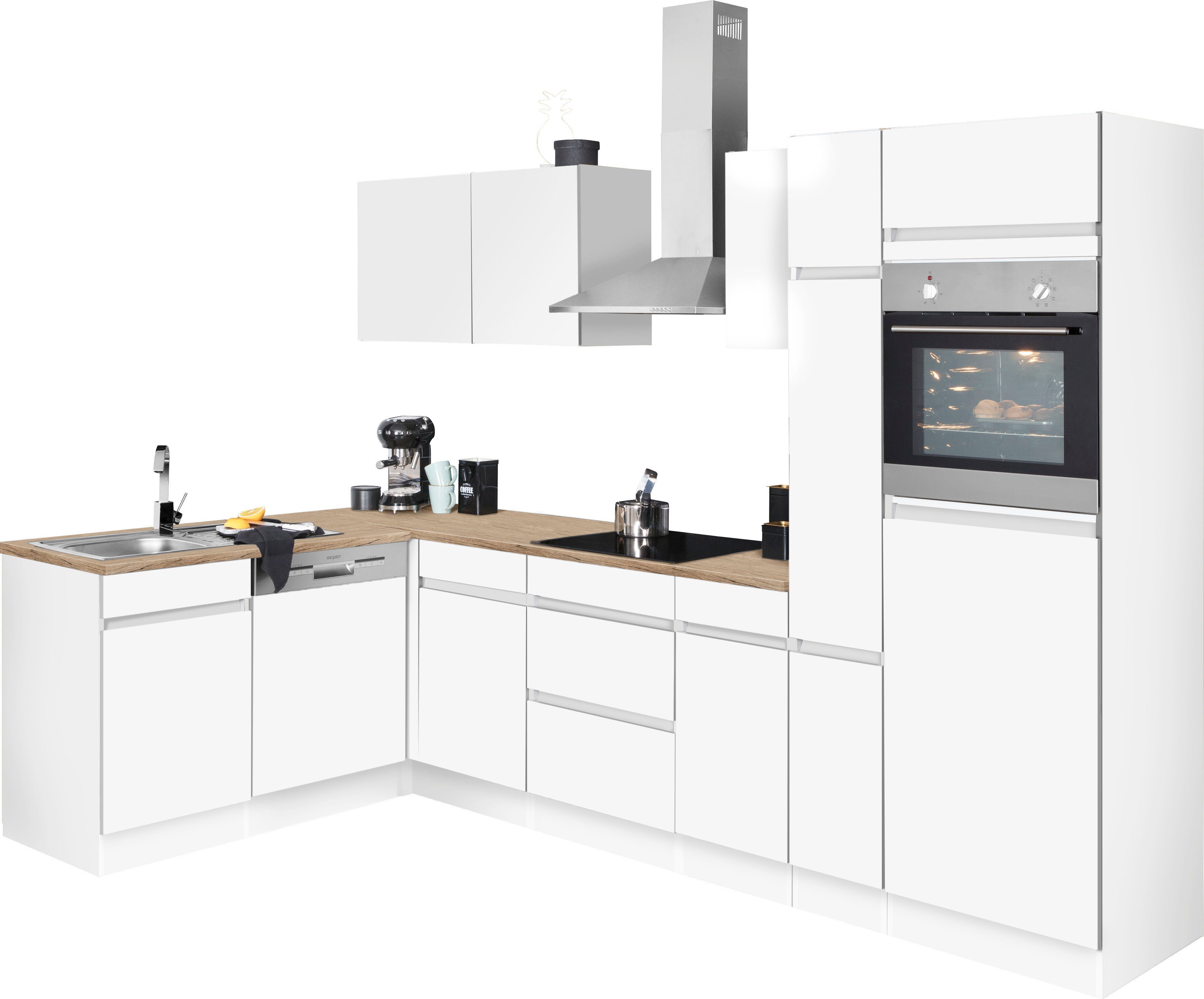 OPTIFIT Winkelküche Roth, mit E-Geräten, Stellbreite 300 x 175 cm