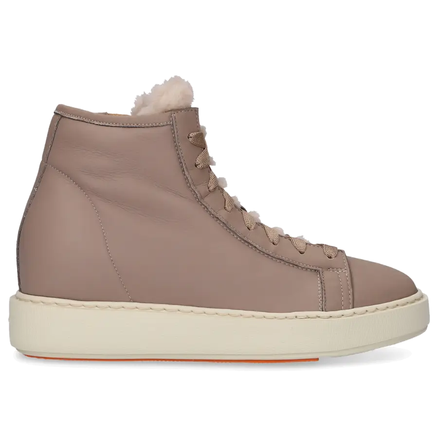 Santoni - Sneaker high 60892 Kalbsleder - beige