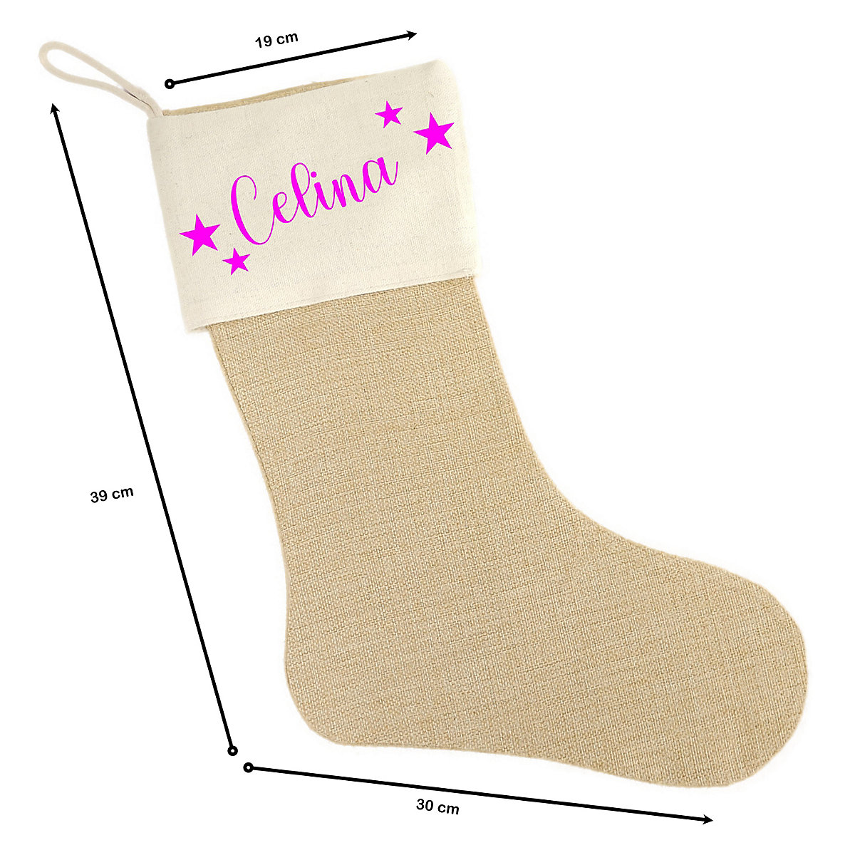 Nikolausstiefel / Nikolaussack mit Name personalisiert