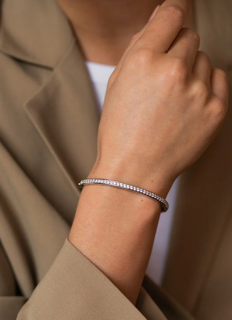 TI SENTO - Milano Silver Bangle with Zirconia 2298ZI