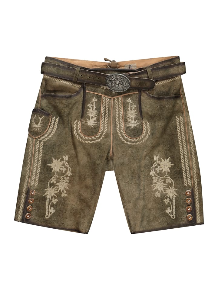 JP1880 Lederhose in moos günstig kaufen