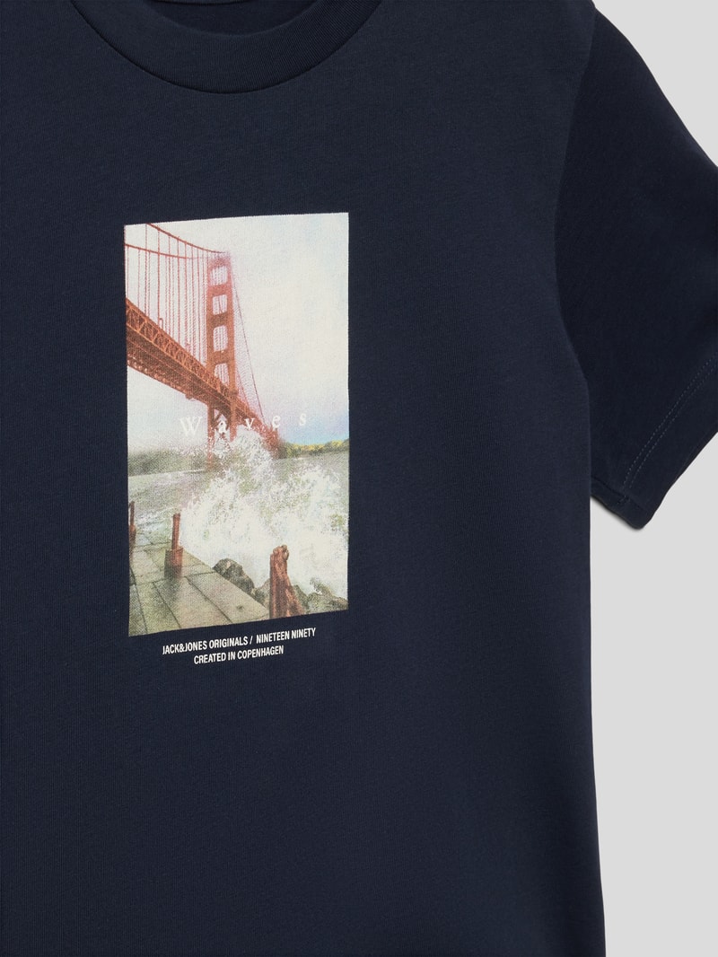 T-Shirt mit Motiv-Print Modell 'COPENHAGEN' in marineblau