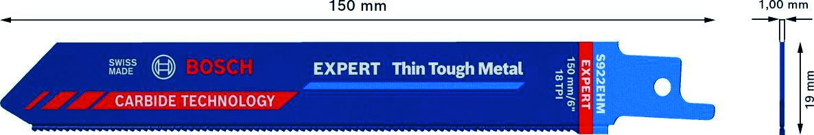 Bosch Blue Accessories 2608900362 Expert ‘Thin Tough Metal’ S 922 EHM bajonetsavklinge 10 dele