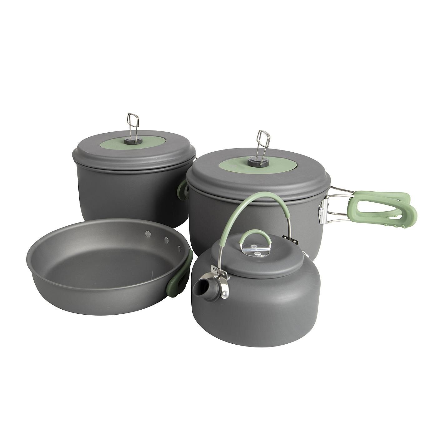 Bo-Camp Explorer XL 4-teiliges Topfset mit Teekessel