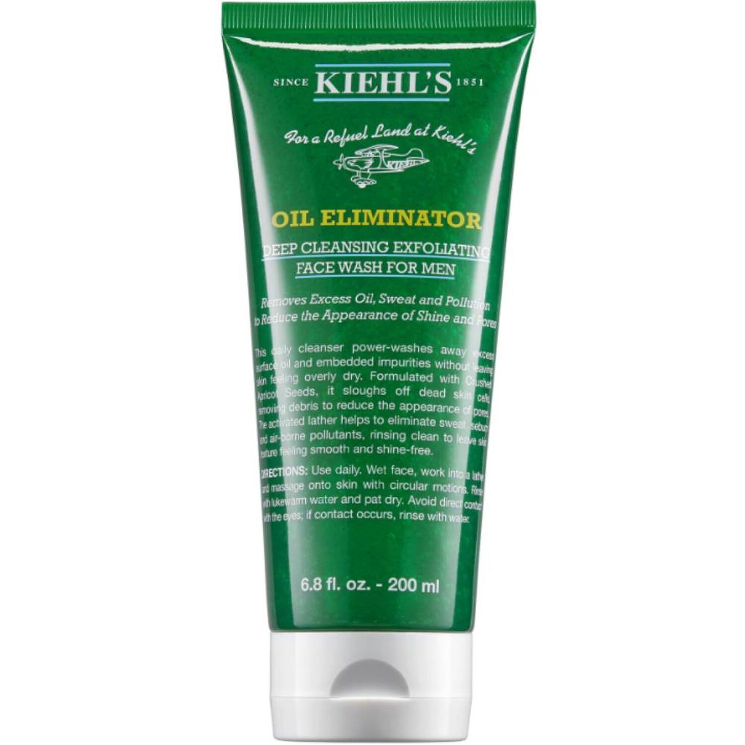 kiehl's Oil Eliminator Deep Cleansing Exfoliating Face Wash Nettoyant visage exfoliant et matifiant pour homme 200 ml