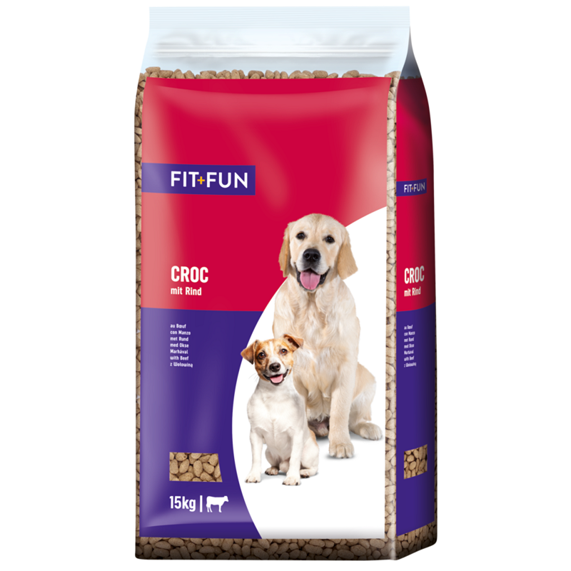 FIT+FUN Hundetrockenfutter FIT+FUN Trockennahrung Croc 15 kg