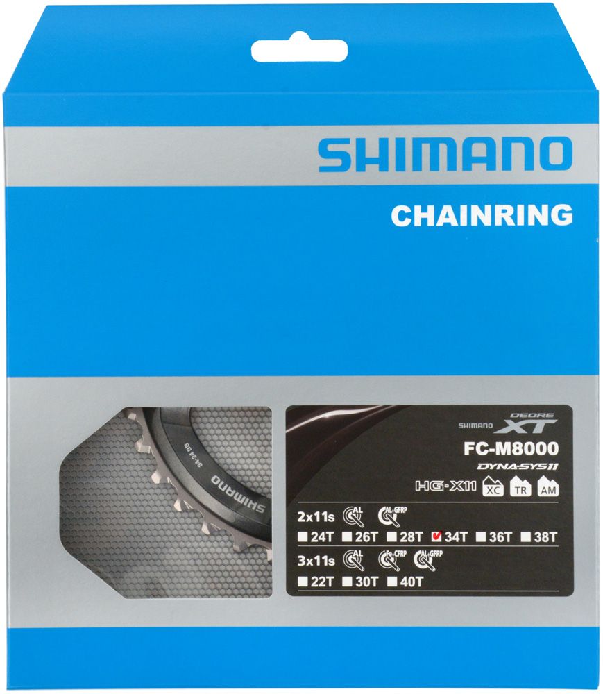 Shimano XT FC-M8000 2-fach Kettenblatt 34 Zähne (BB) kaufen | Bike-Discount