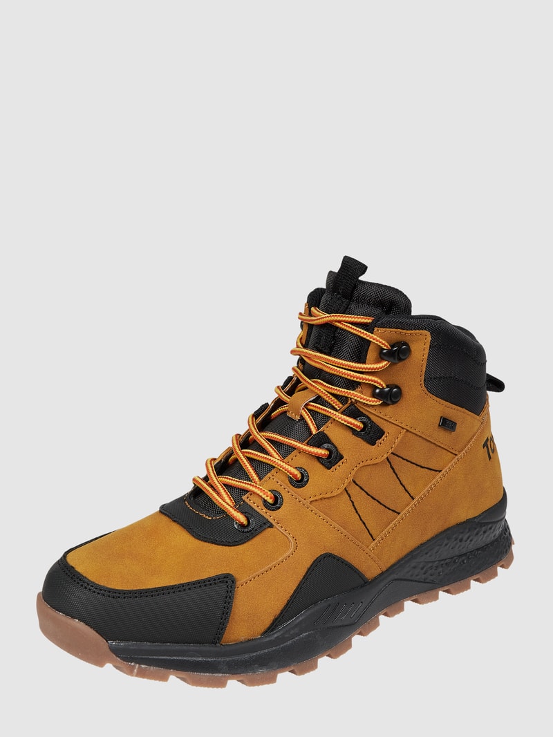 Boots in Veloursleder-Optik in camel