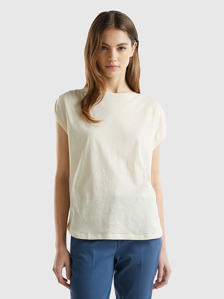 Benetton Shirt in Creme günstig kaufen
