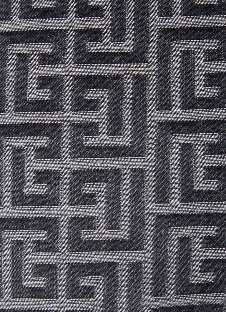 Balmainin suorat farkut, joissa on jacquard-logokuvio