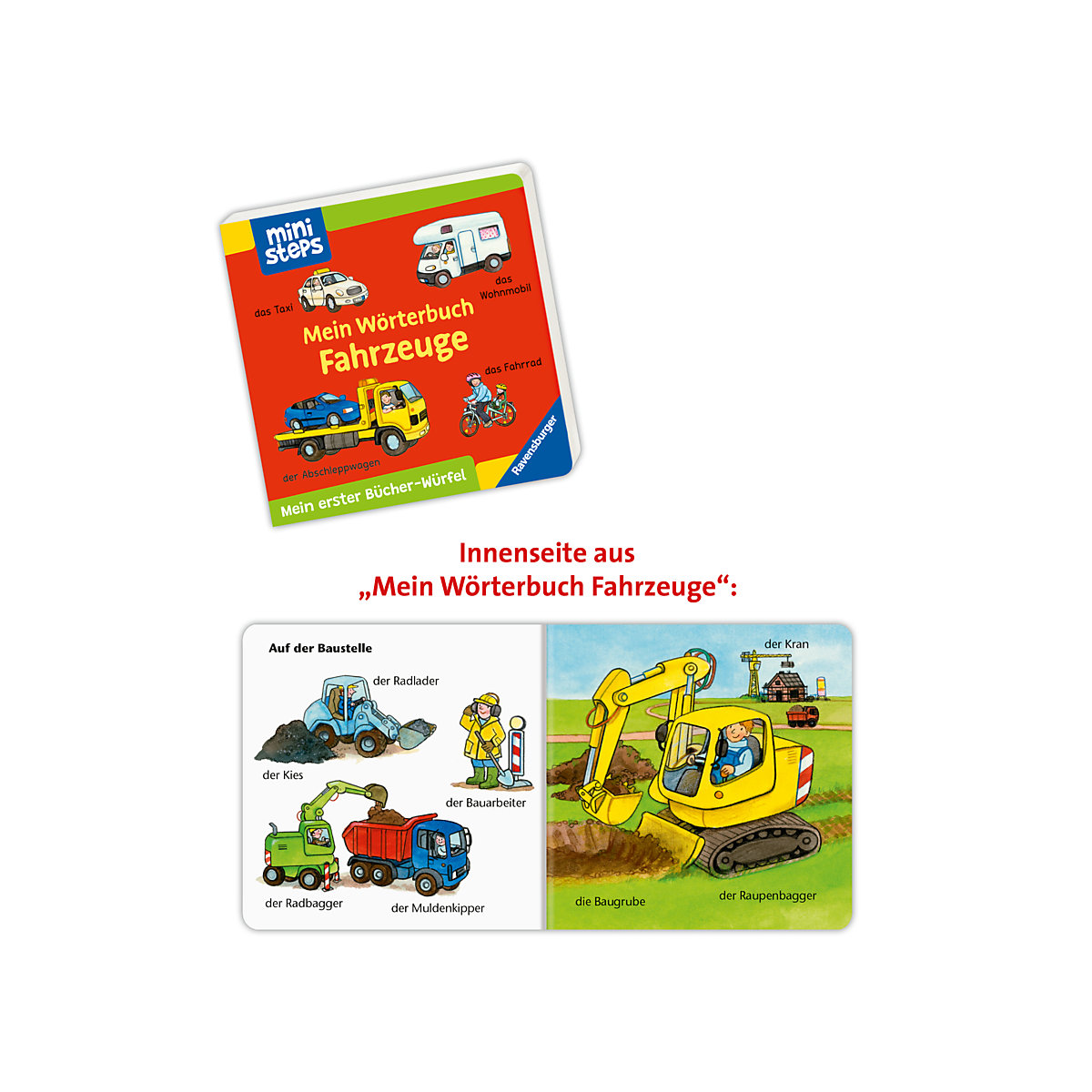 ministeps® Mein erster Bücher-Würfel: Meine ersten Wörter (Bücher-Set)