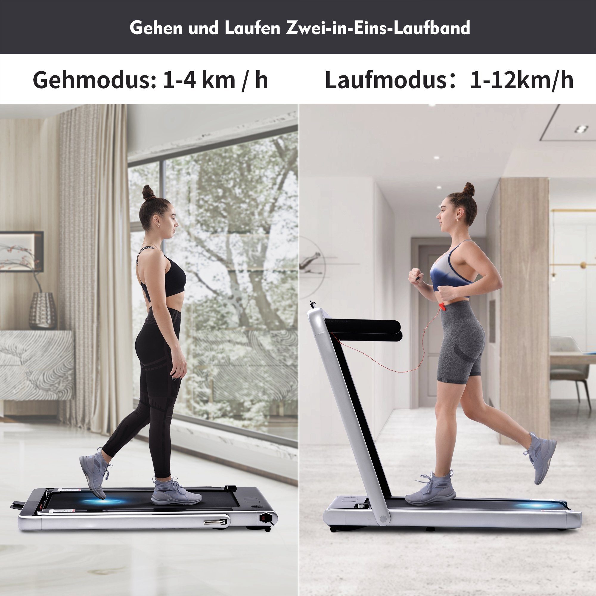 Spark Laufband Laufband/Elektrisches Faltlaufband/2,25 PS/2-in-1-Laufmaschine