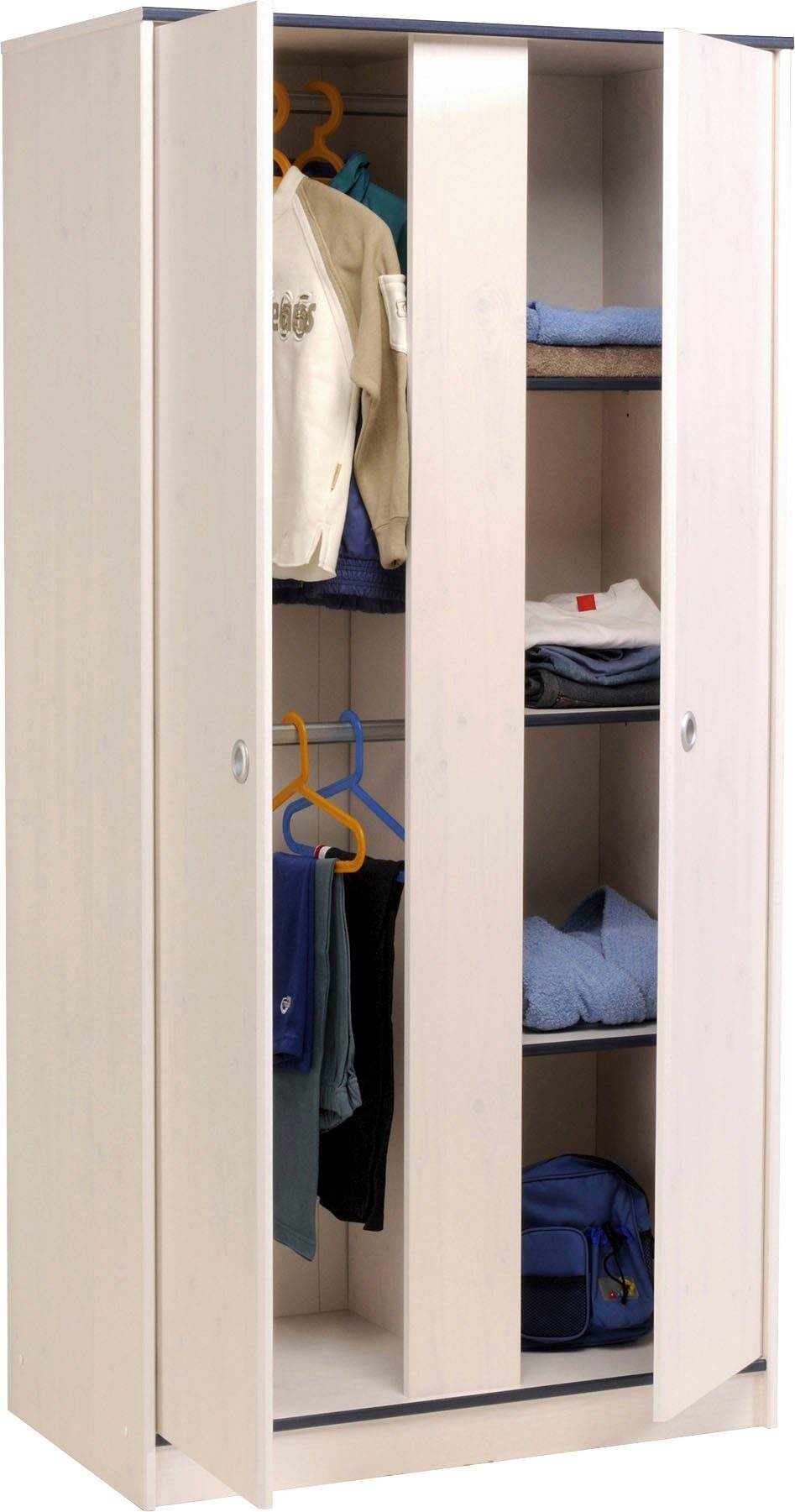 Parisot Jugendzimmer-Set Smoozy, (Set, 5-St., Stauraumbett, Nachttisch, Kleiderschrank, Schreibtisch und Kommode)