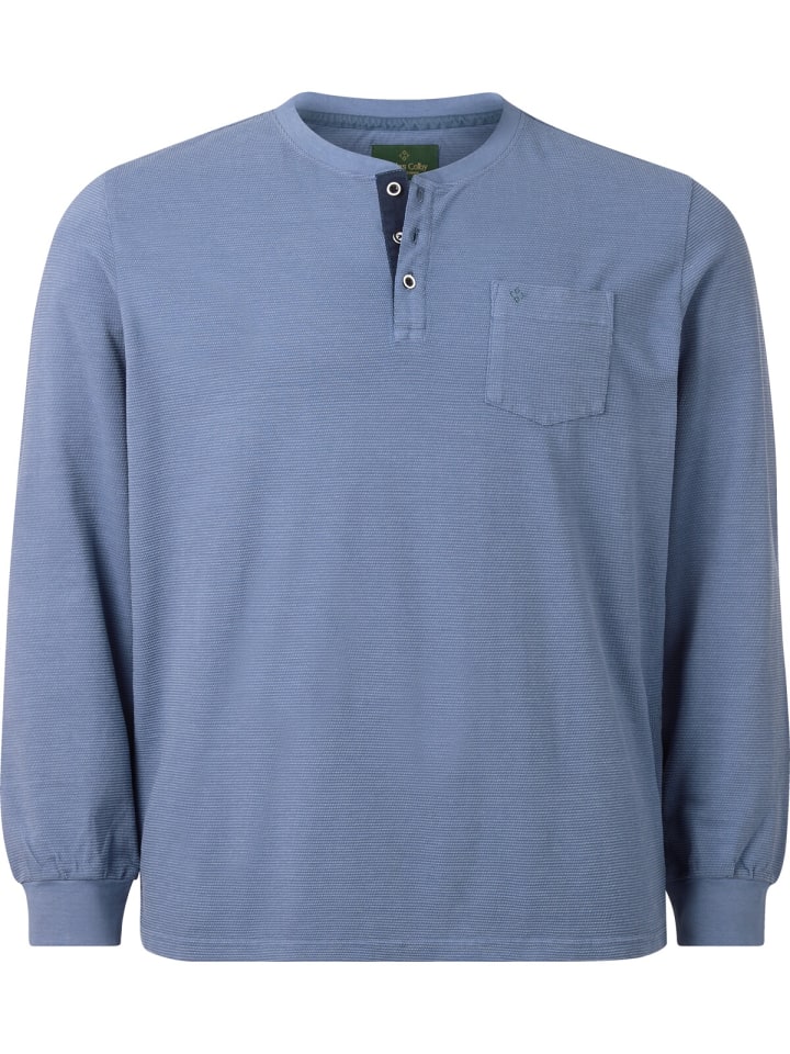 Charles Colby Langarmshirt EARL BRYN in blau günstig kaufen