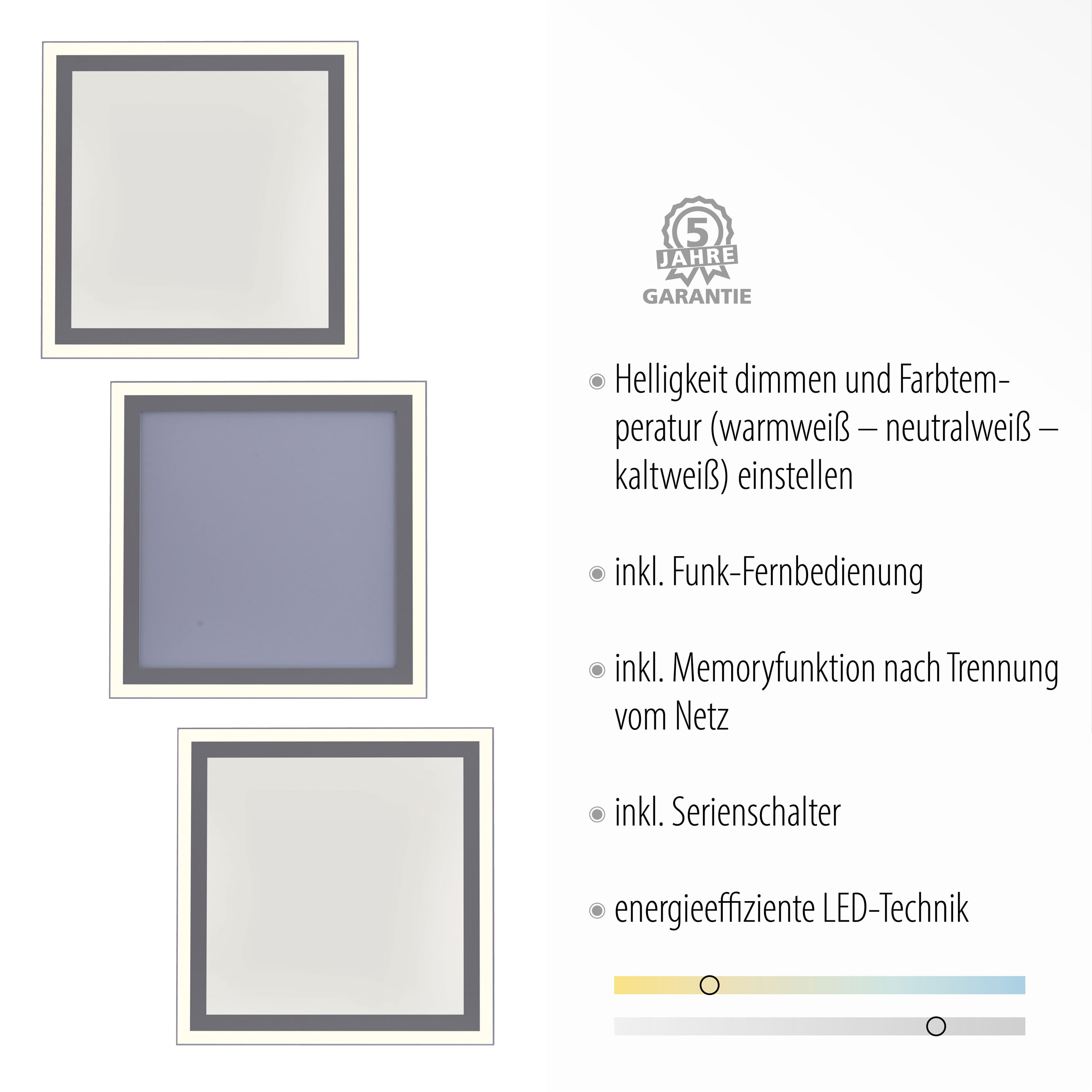 JUST LIGHT.LED-Deckenleuchte 2flg