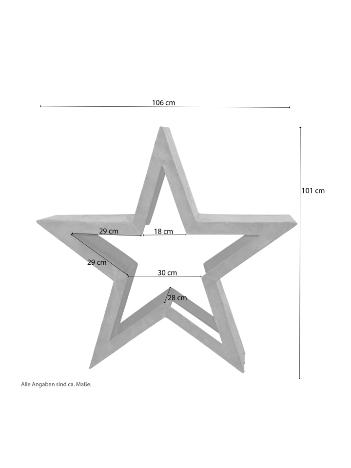möbel-direkt Metalldekoration Stern in braun günstig kaufen 1 Stück