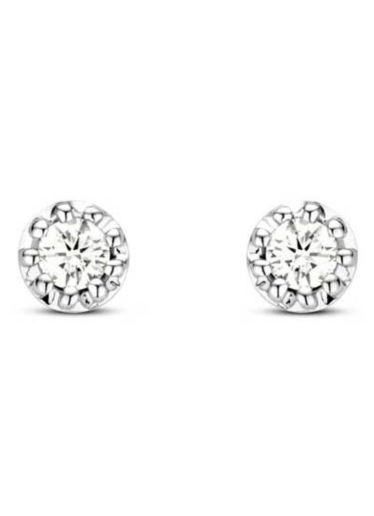 Ohrringe aus Weißgold mit Diamanten (0,06 ct) – Joy