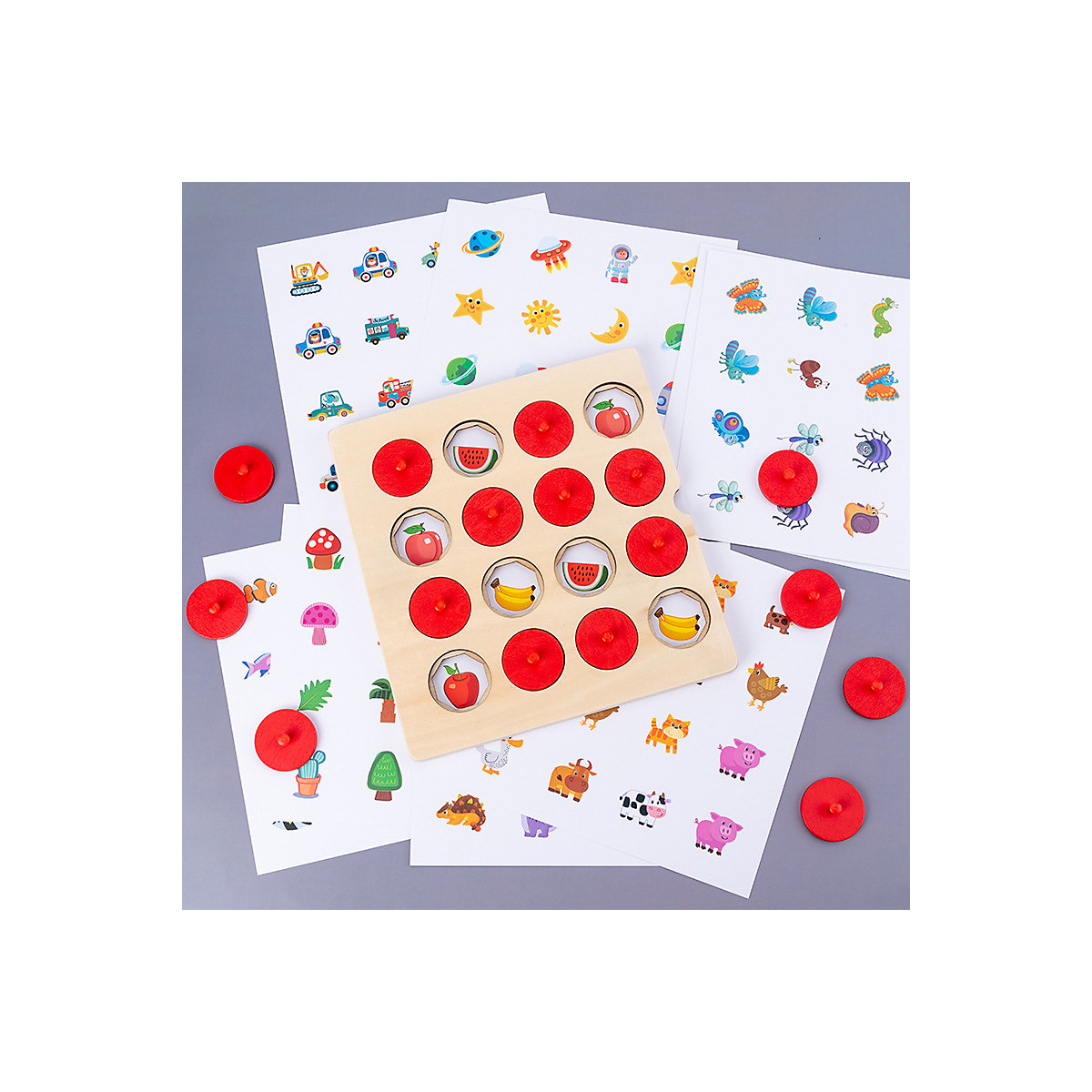 Früherziehung Lernspielzeug aus Holz für Kinder Denken Logik Gedächtnistraining Spiel Schach