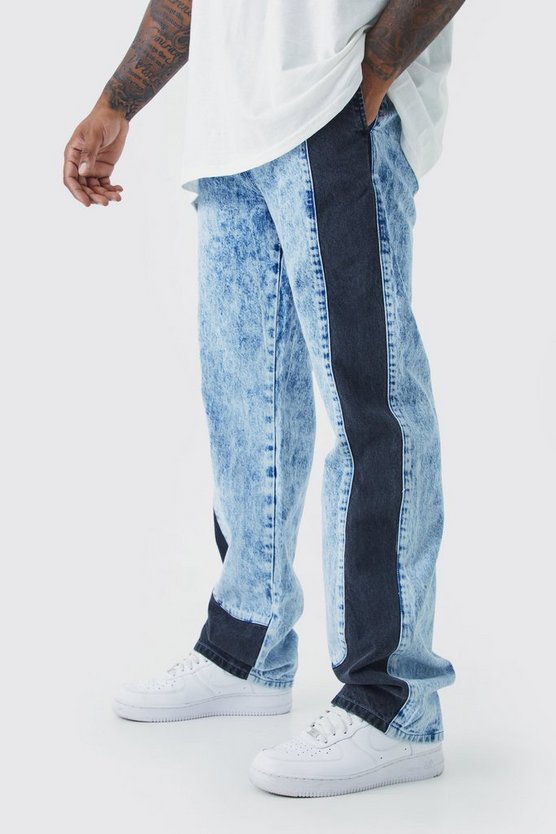 Tall lockere Denim-Jogginghose mit Acid-Waschung