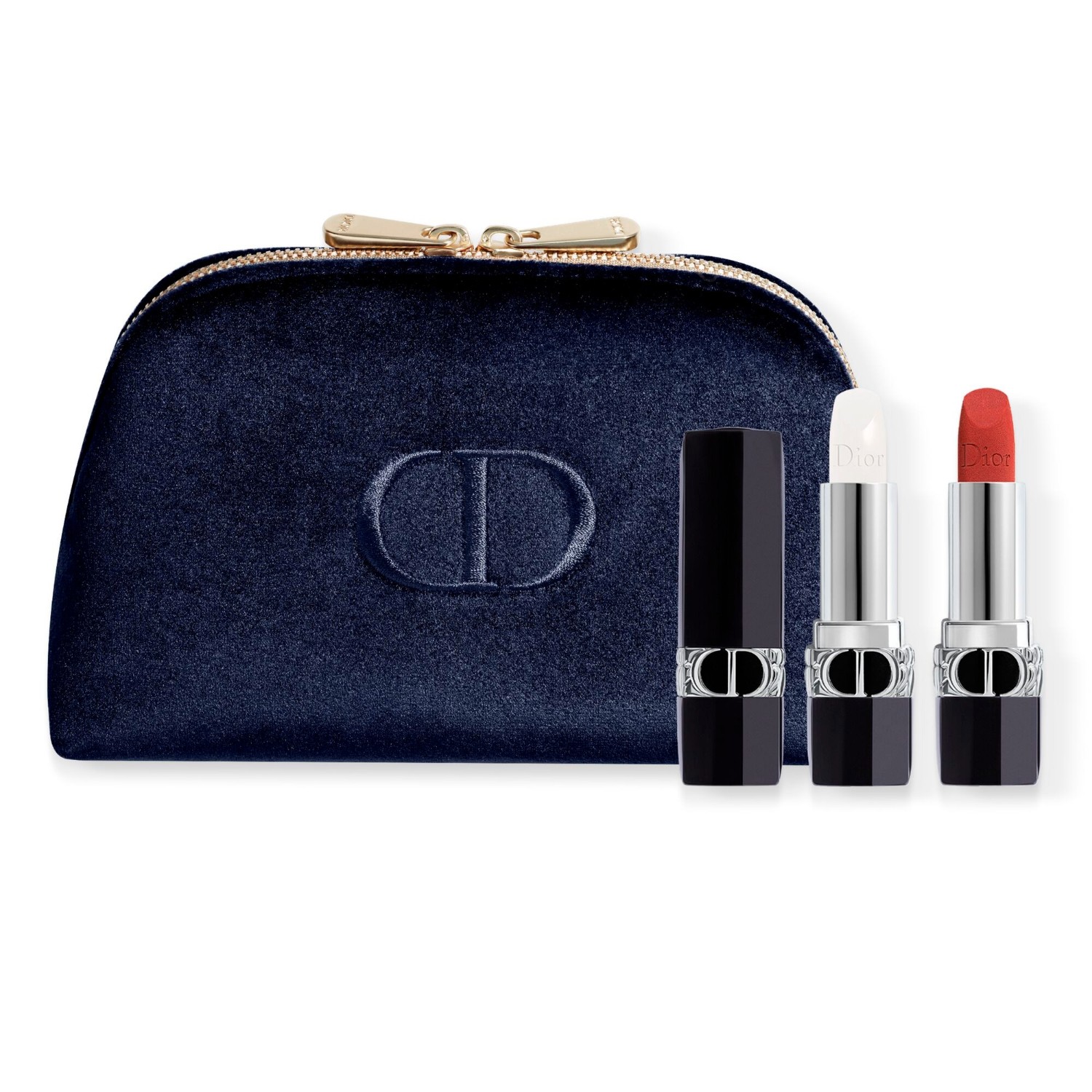 Set - Lippenstift. Lippenbalsam und Couture Pouch