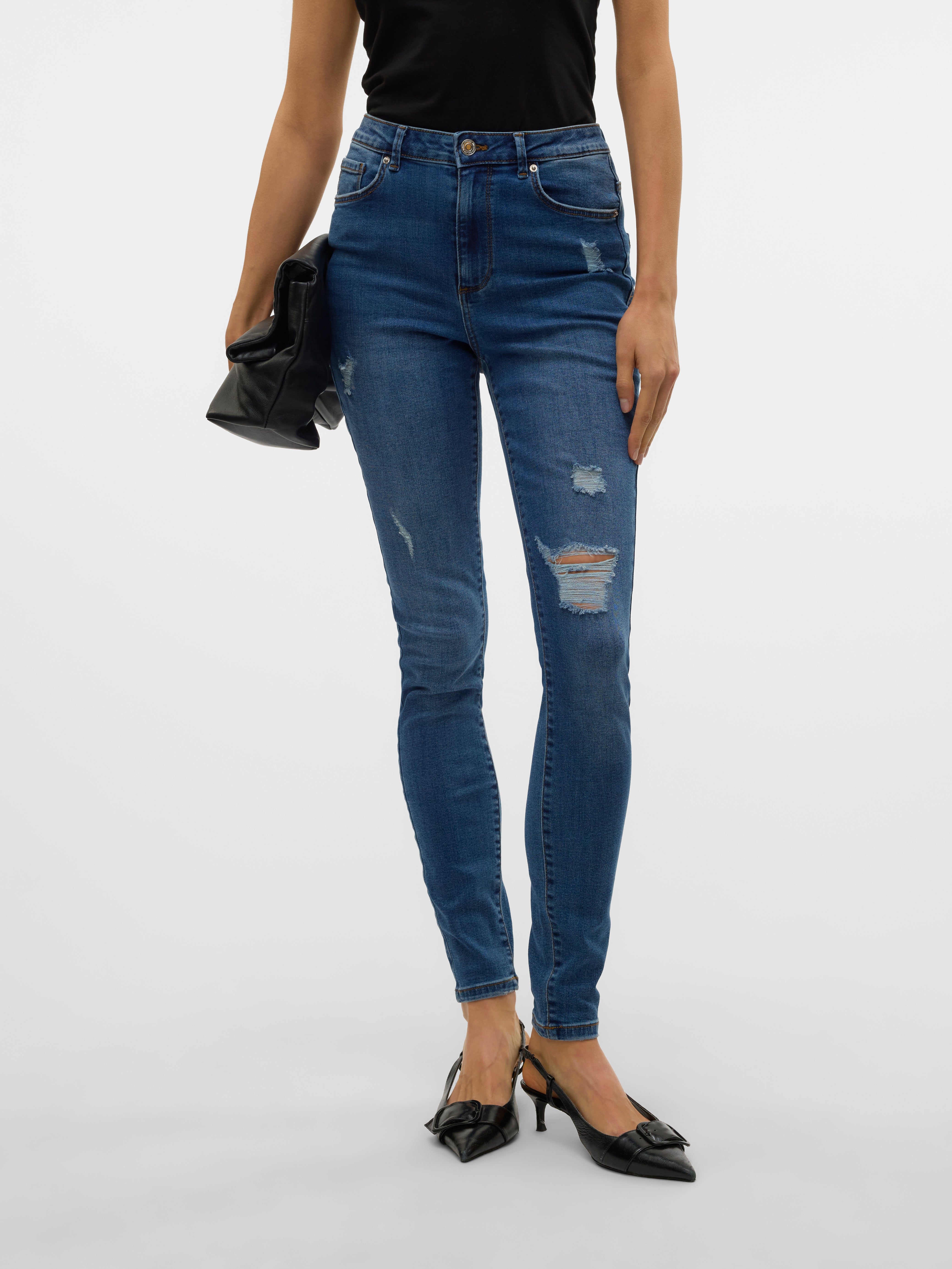 VMSOPHIA Hohe Taille Skinny Fit Jeans