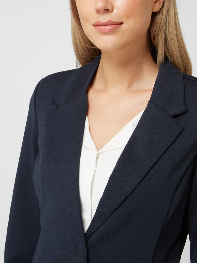Blazer mit Reverskragen in marineblau