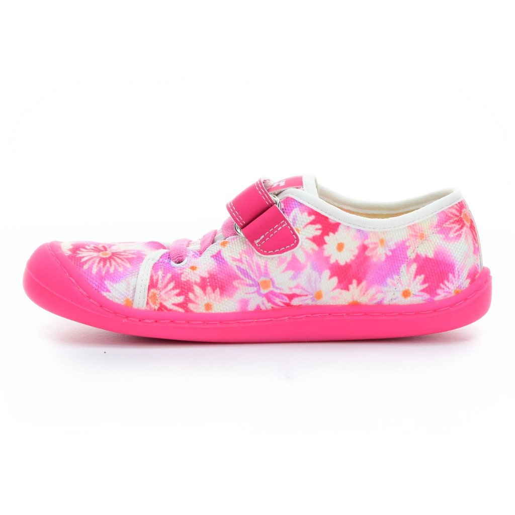 Koel4kids Bonie Medium Vegan Fuchsia Flowers Canvas Barfußsneakers 06M017.50B - 650
