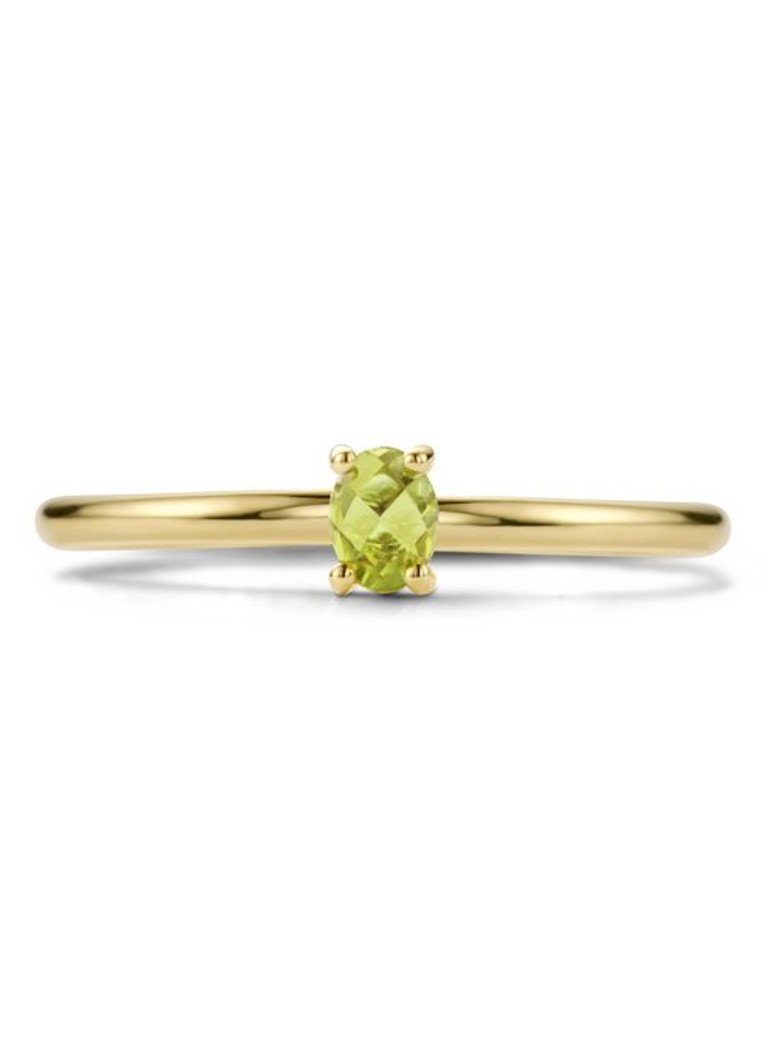 Inel cu peridot roz din aur galben de 14k 1204YGP