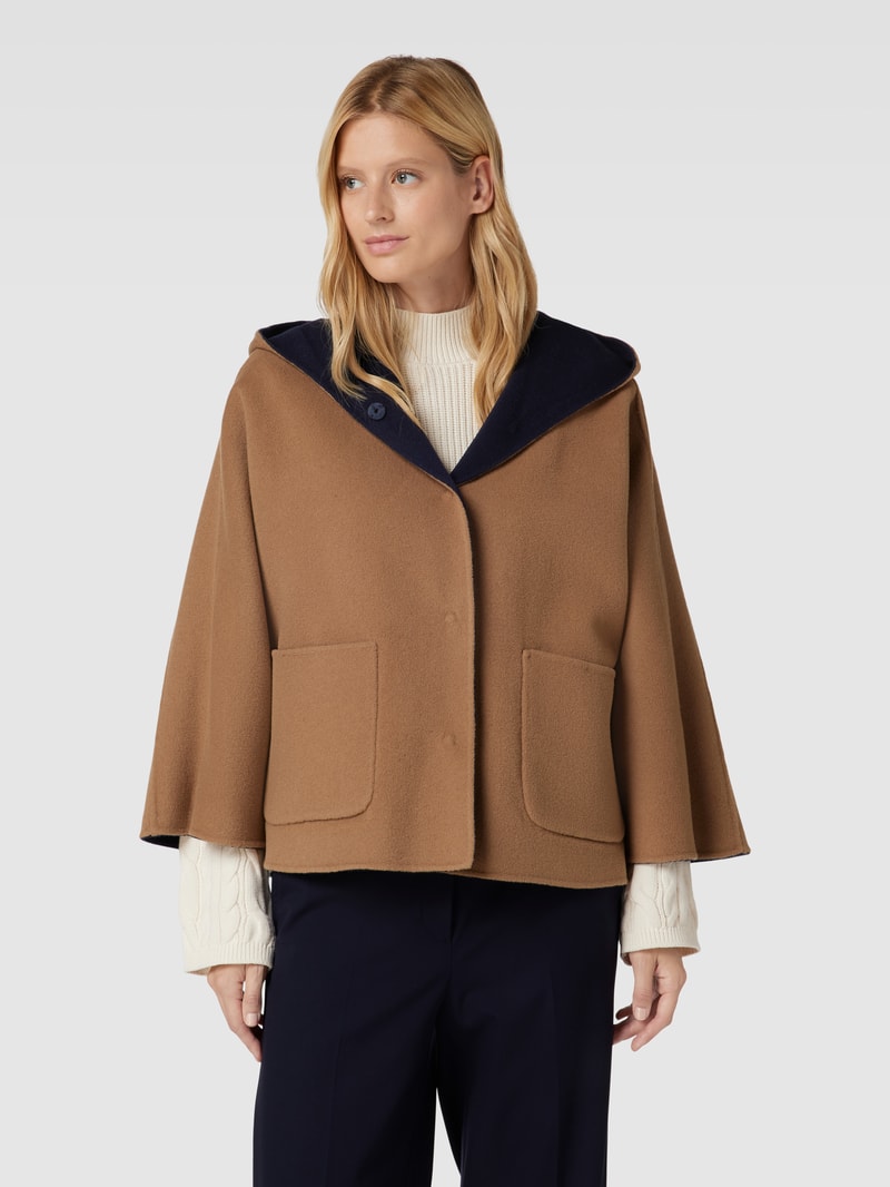 Jacke mit Druckknopfleiste Modell 'MAGNO' in marineblau