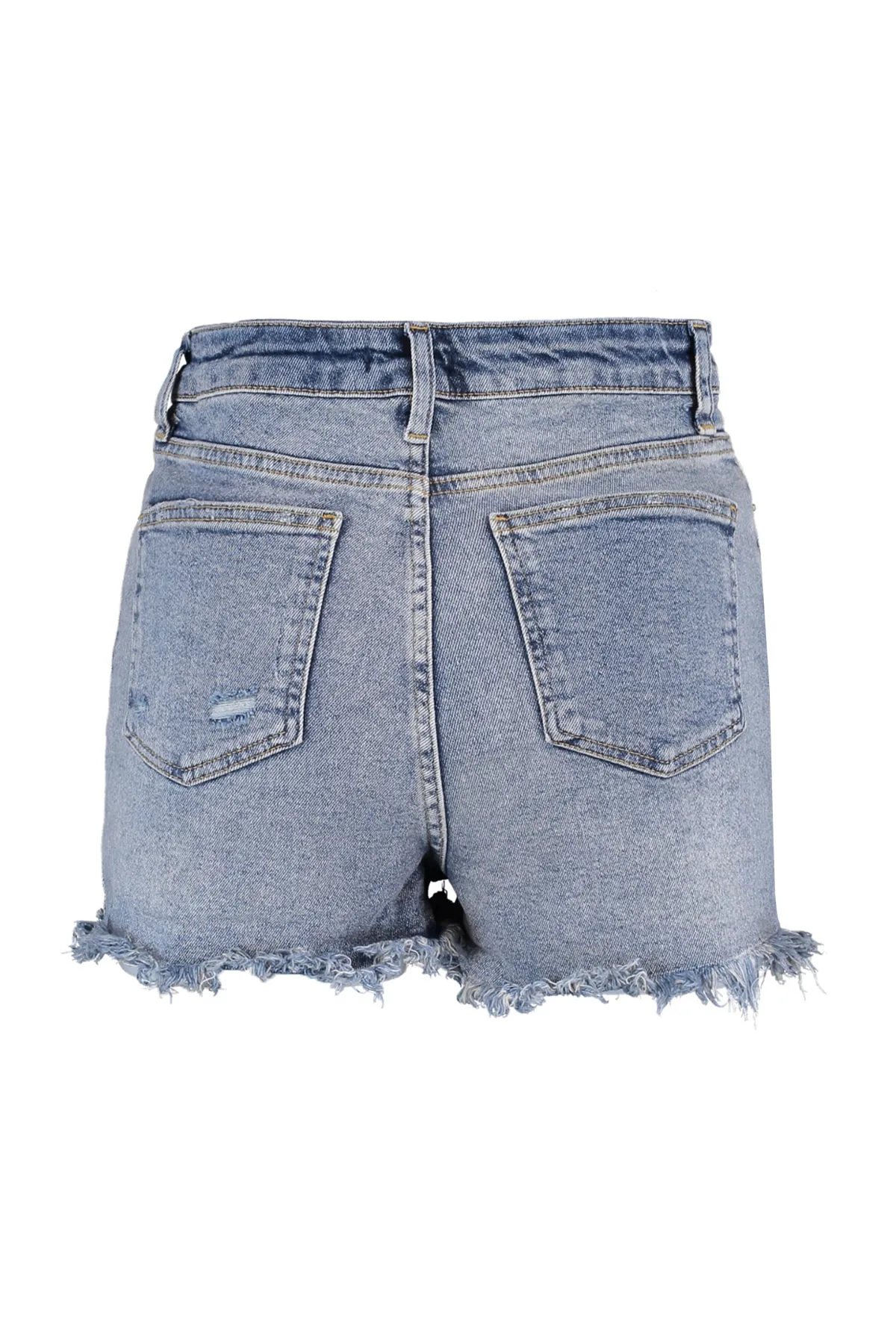Trendyol Collection  Shorts - Blau - Hoher Bund