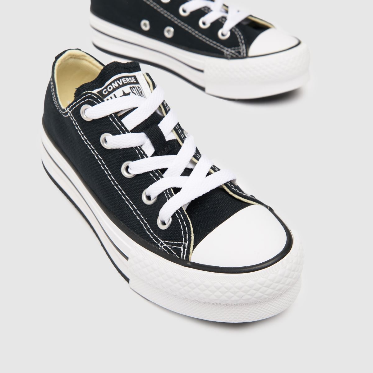 Converse fekete-fehér Lo Eva Lift Platform Junior tornacipő