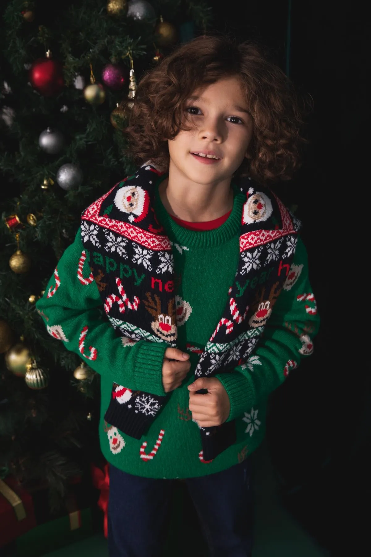 DeFacto  Weihnachtspullover für Jungen mit Rundhalsausschnitt X9735a622cw