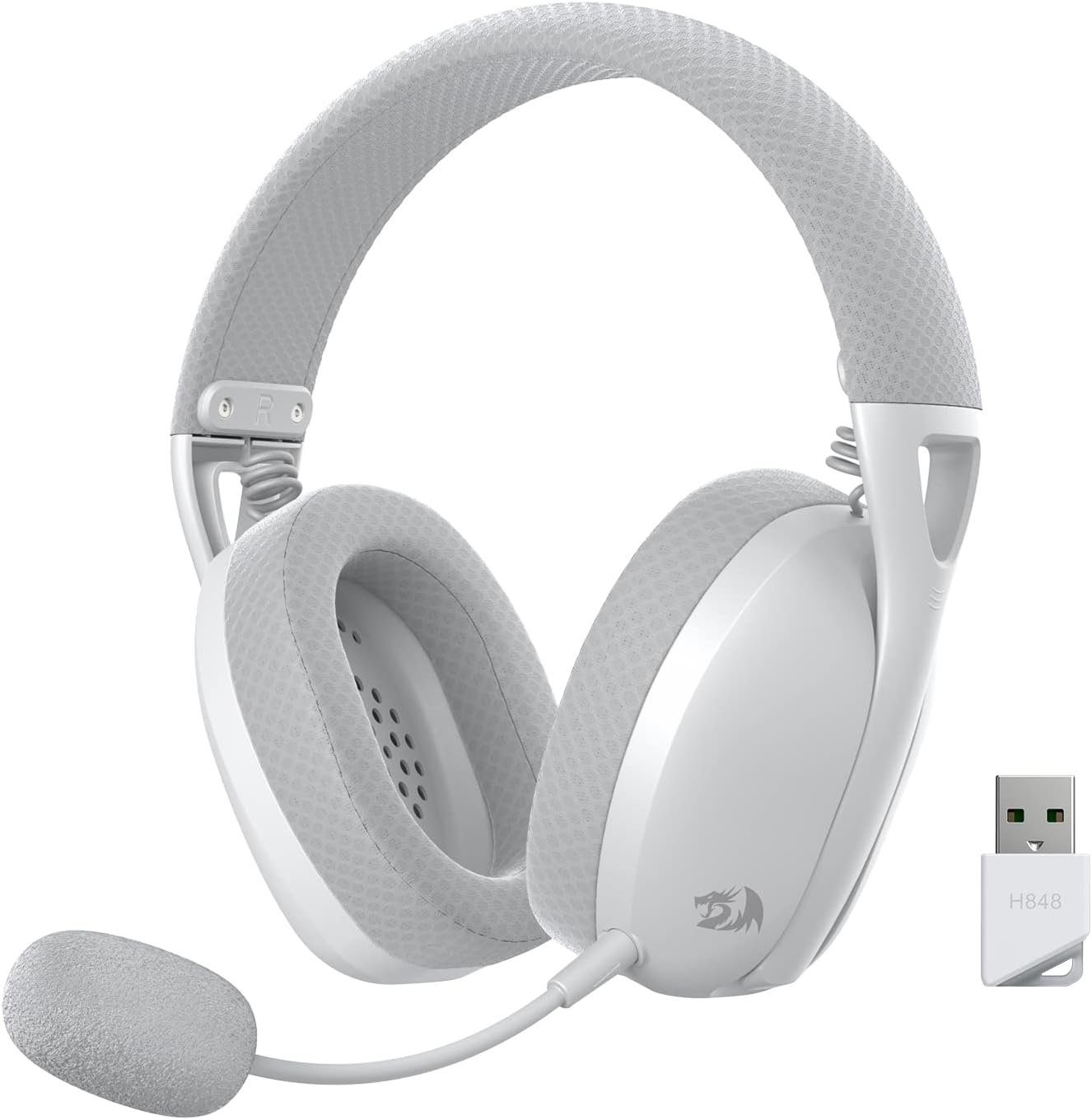 Redragon Redragon H848 BT/2.4G/verkabeltes Gaming-Headset, abnehmbares Mikrofon Gaming-Headset (Bluetooth, kabelgebundene Verbindungen, 2,4-GHz-Verbindung, kabelgebunden, mit gescglossener Akustik)