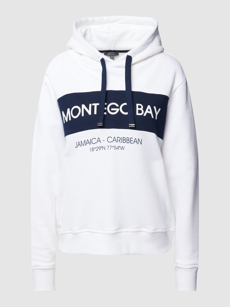 Hoodie im Colour-Blocking-Design in weiss