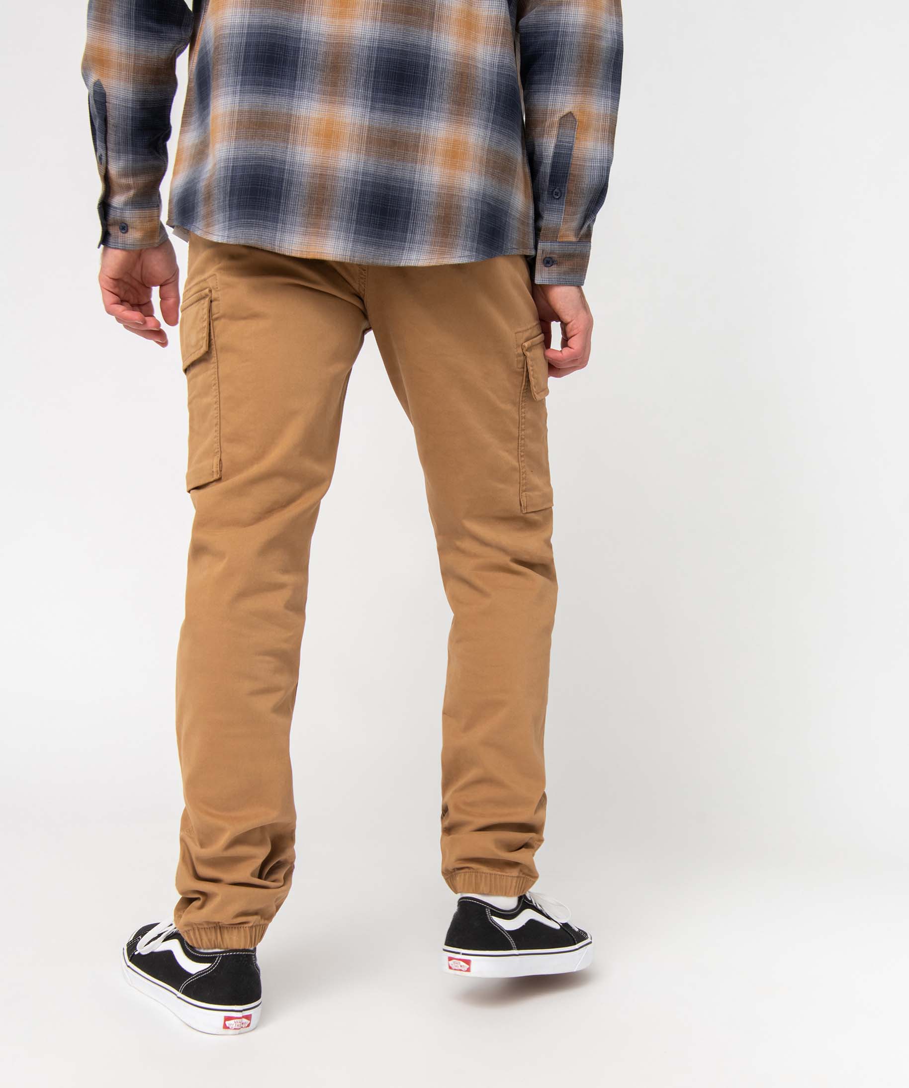 Pantalon homme cargo coupe Straight beige fonce | GEMO
