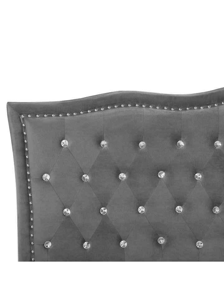 Beliani Doppelbett METZ in Grau - (W) 168 x (H) 102 x (L) 217 cm günstig kaufen onesize