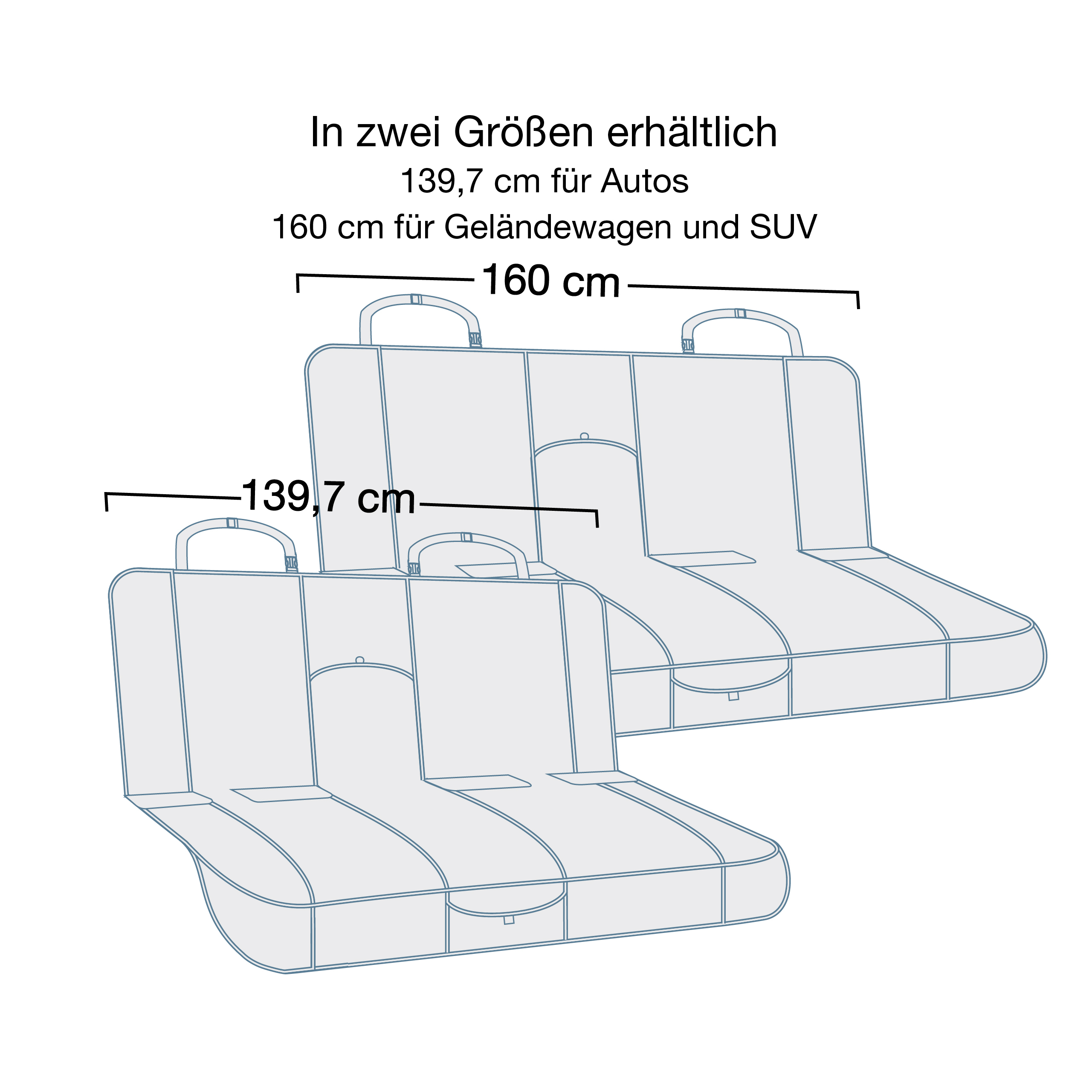 Kurgo Autozubehör Kurgo Wander Rücksitz-Autoschondecke Hunde, Grau
