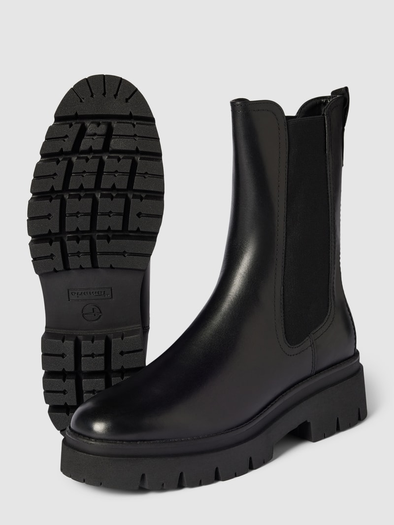 Chelsea Boots mit profilierter Sohle Modell 'Chelsea Essential' in schwarz