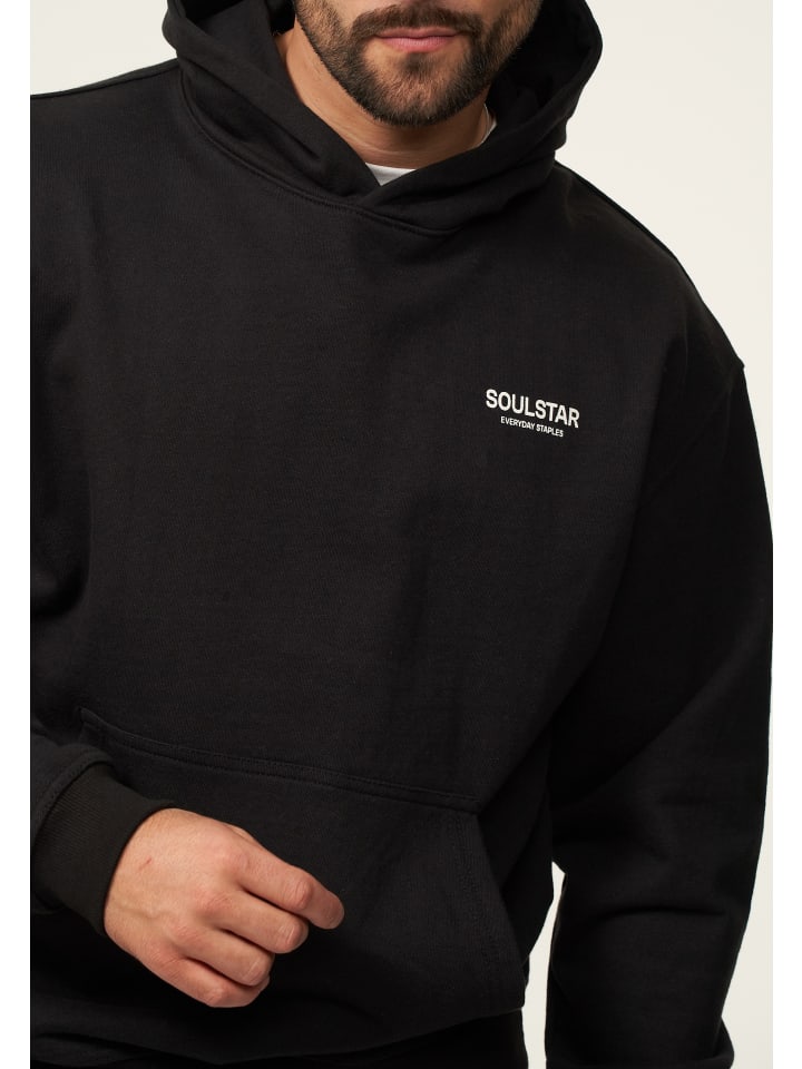 SOULSTAR Kapuzenpullover - S2TSU Heavy Oversize Blank Hoodie in Black Washed günstig kaufen
