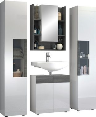 welltime Badezimmer-Set Dijon, (4-St), Grifflos, 4-teilig
